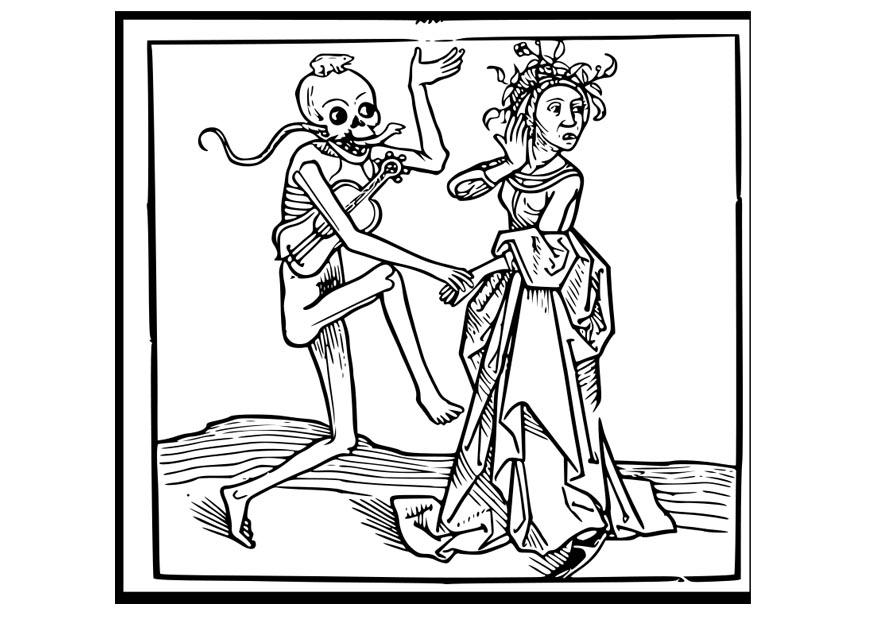 bailar con los muertos Dibujo para colorear bailar con los muertos