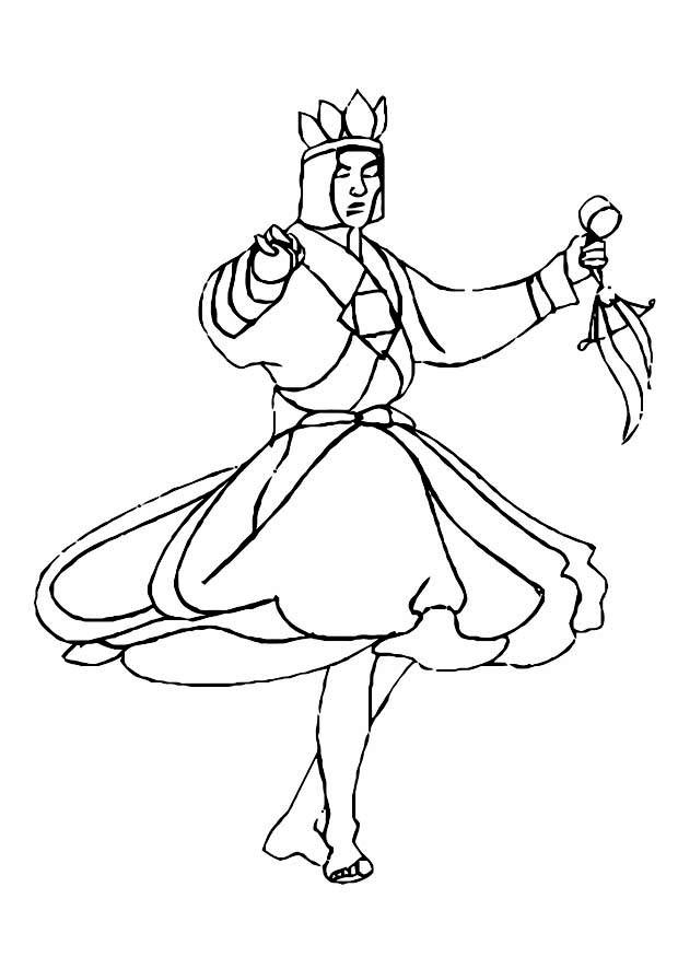 bailarAn Dibujo para colorear bailarAn
