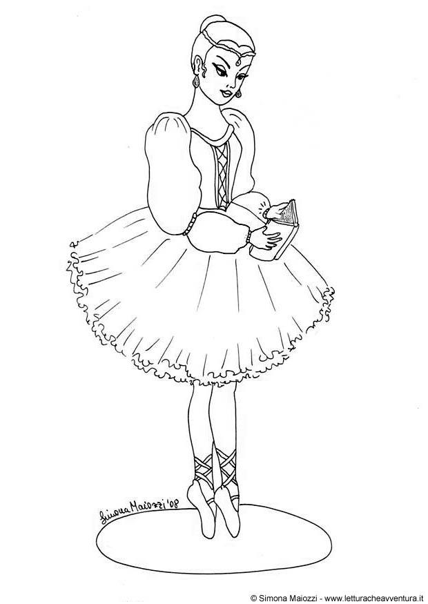 bailarina Dibujo para colorear bailarina