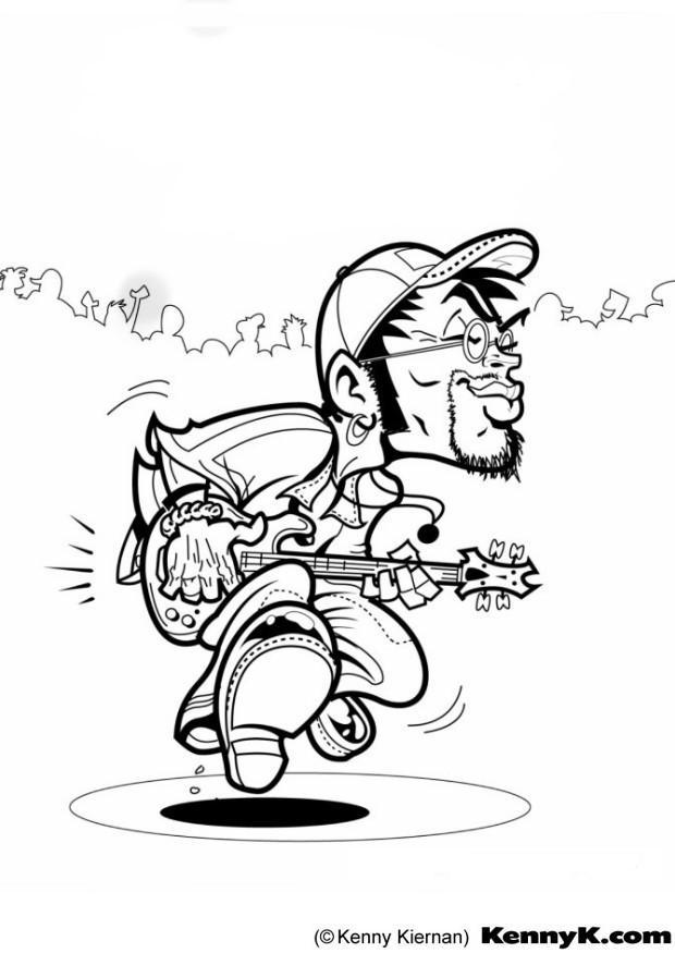 bajo Dibujo para colorear bajo