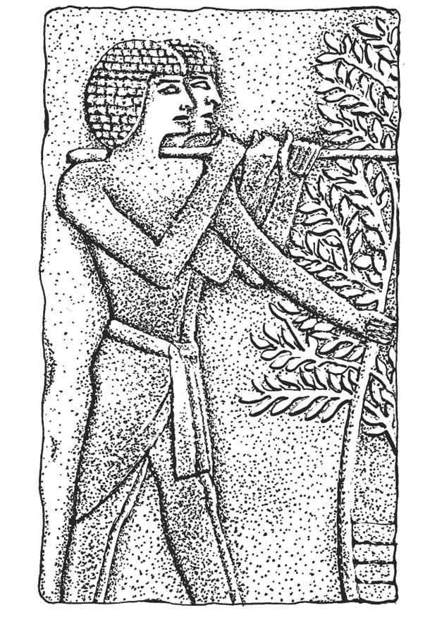 bajo relieve egipcio Dibujo para colorear bajo relieve egipcio