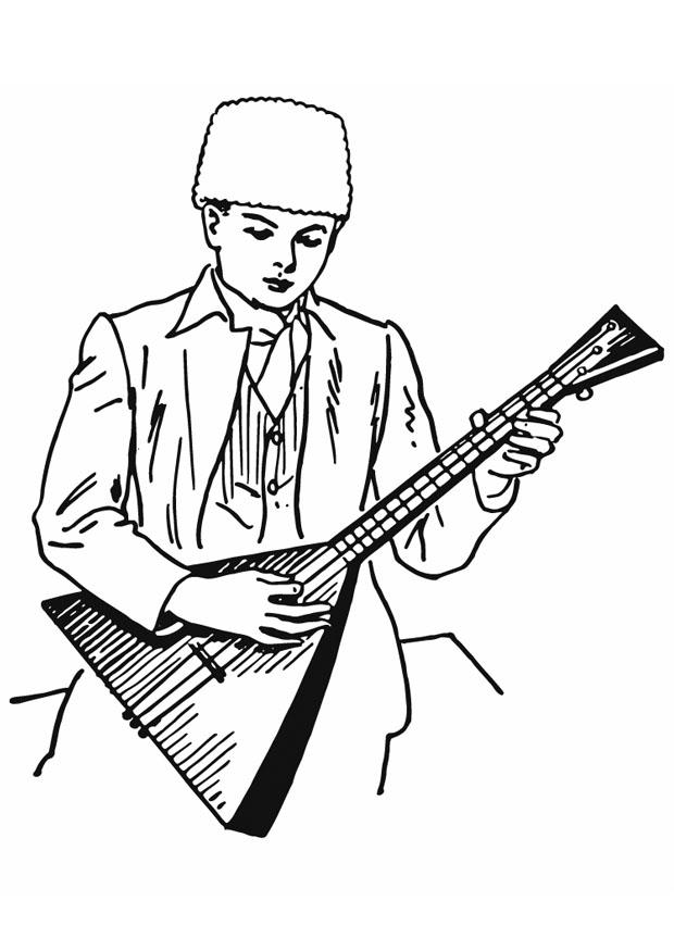 balalaika Dibujo para colorear balalaika