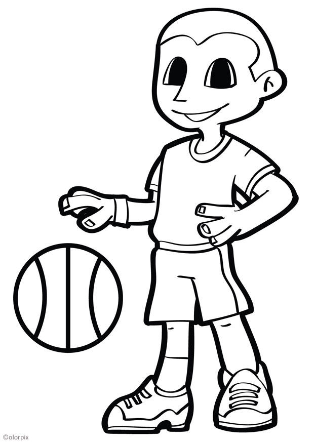 baloncesto Dibujo para colorear baloncesto