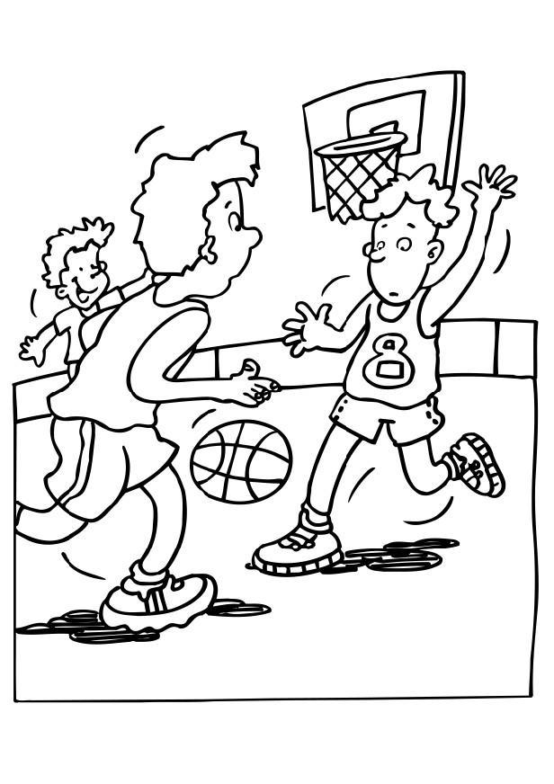 Dibujo para colorear baloncesto