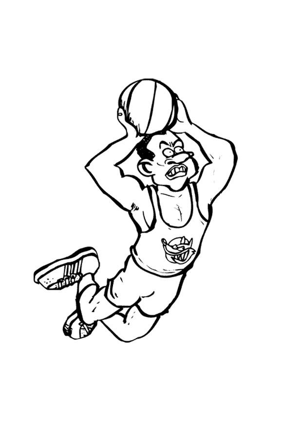 Dibujo para colorear baloncesto