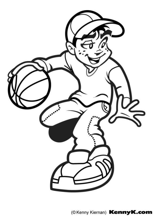 baloncesto Dibujo para colorear baloncesto