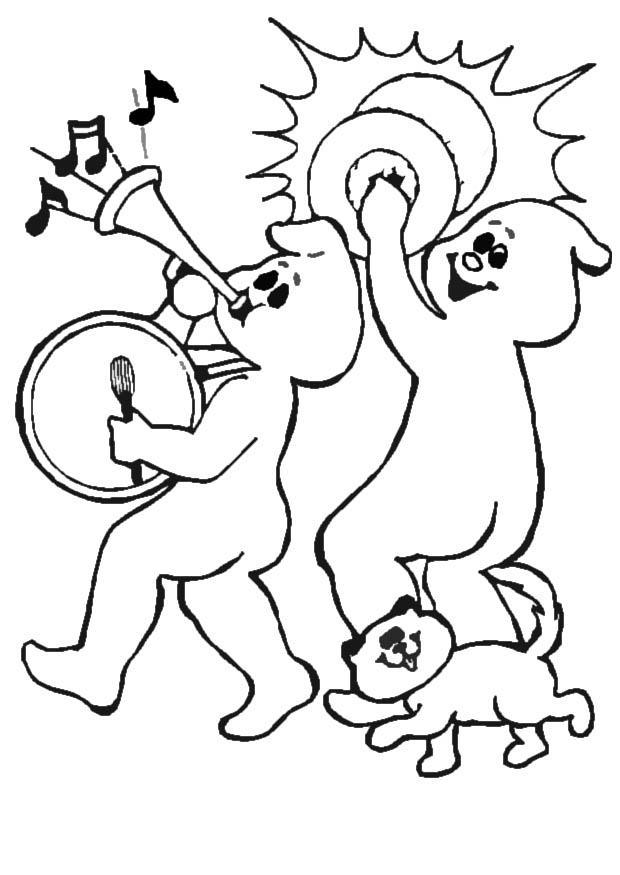 banda de fantasmas Dibujo para colorear banda de fantasmas