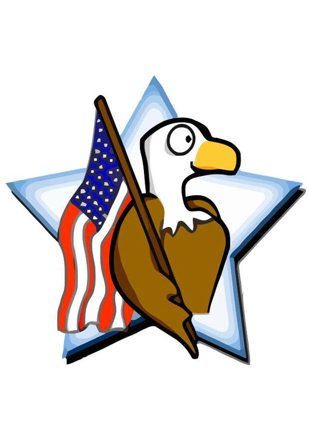 Imagen bandera de estados unidos con A¡guila 