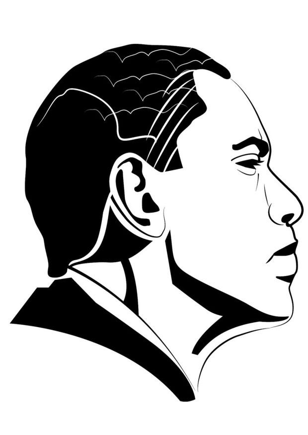 barack obama Dibujo para colorear barack obama