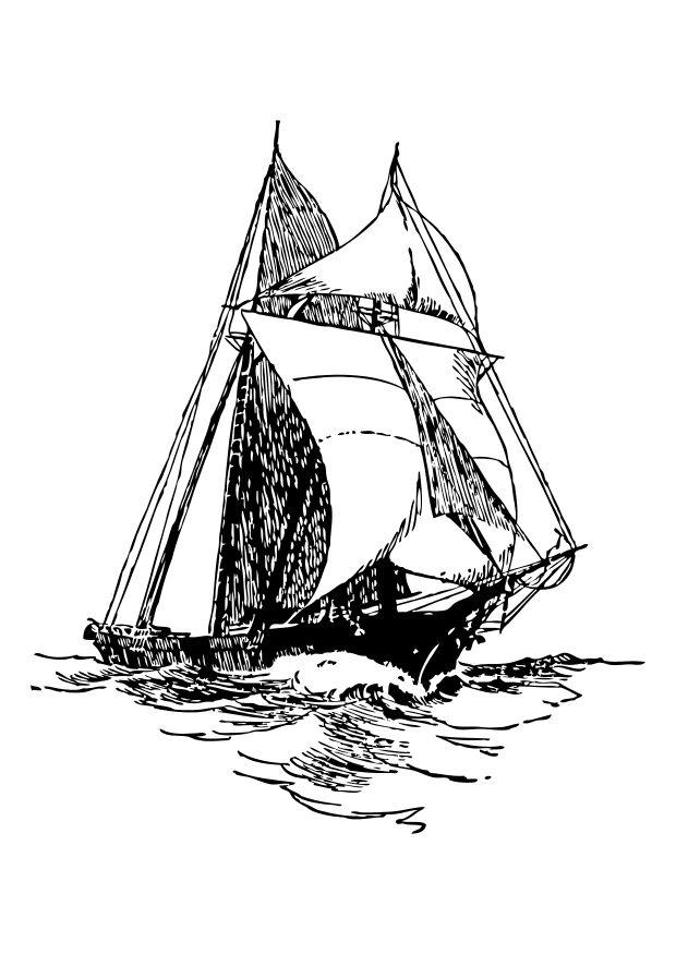barco Dibujo para colorear barco