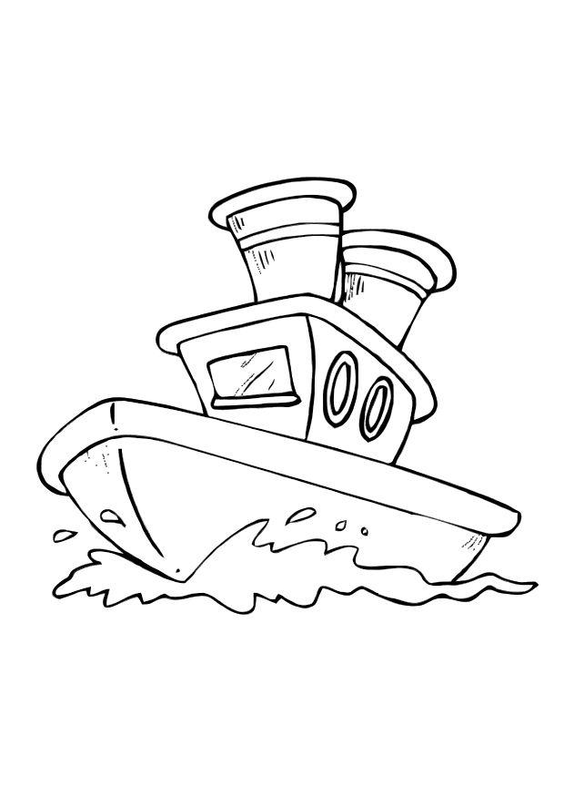 barco Dibujo para colorear barco