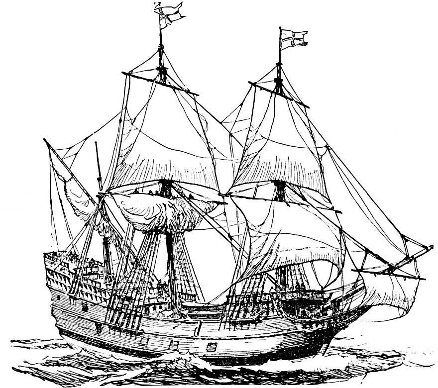 barco Dibujo para colorear barco