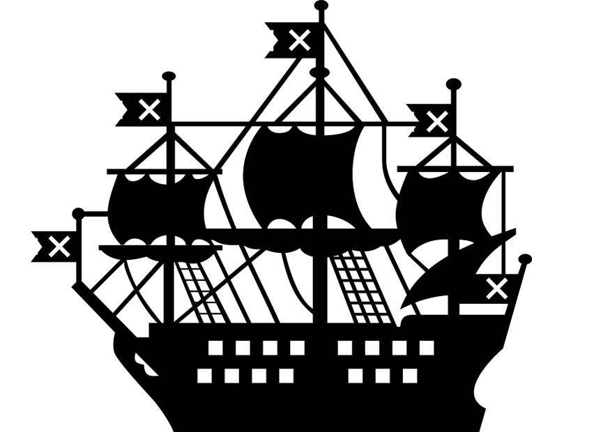 barco Dibujo para colorear barco