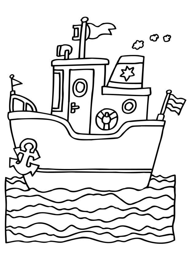 barco Dibujo para colorear barco