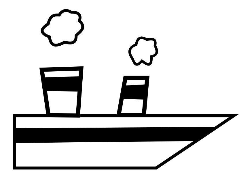 barco de vapor Dibujo para colorear barco de vapor