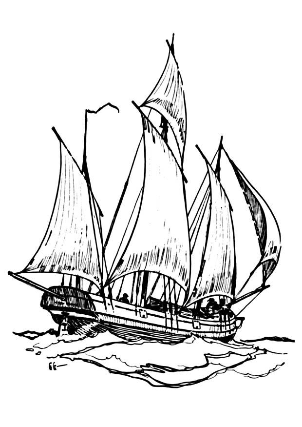 barco - lugre Dibujo para colorear barco - lugre