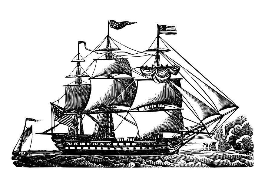 barco velero Dibujo para colorear barco velero