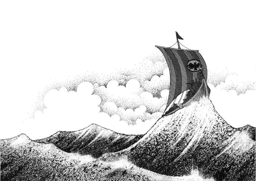 barco vikingo Dibujo para colorear barco vikingo