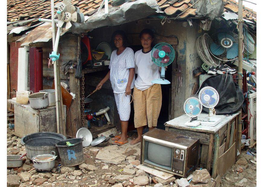 barrio marginal en jakarta Foto barrio marginal en jakarta