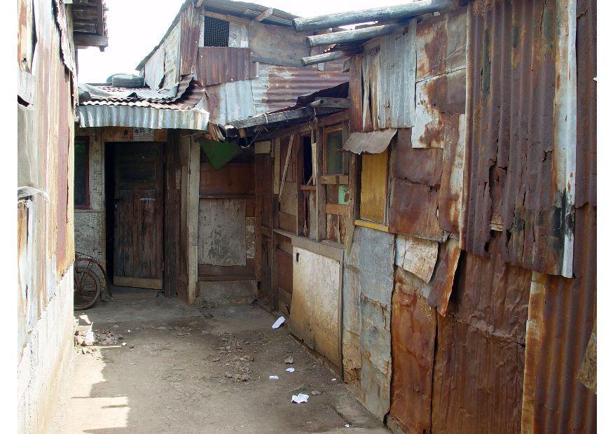 barrio marginal en jakarta Foto barrio marginal en jakarta