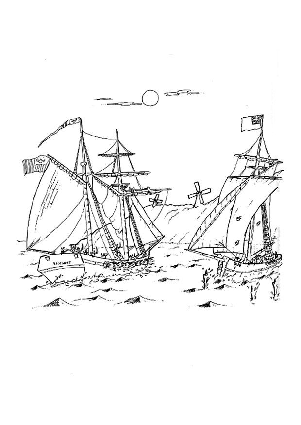 batalla naval Dibujo para colorear batalla naval