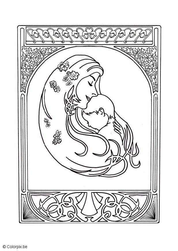 bebA© en caballito Dibujo para colorear bebA© en caballito