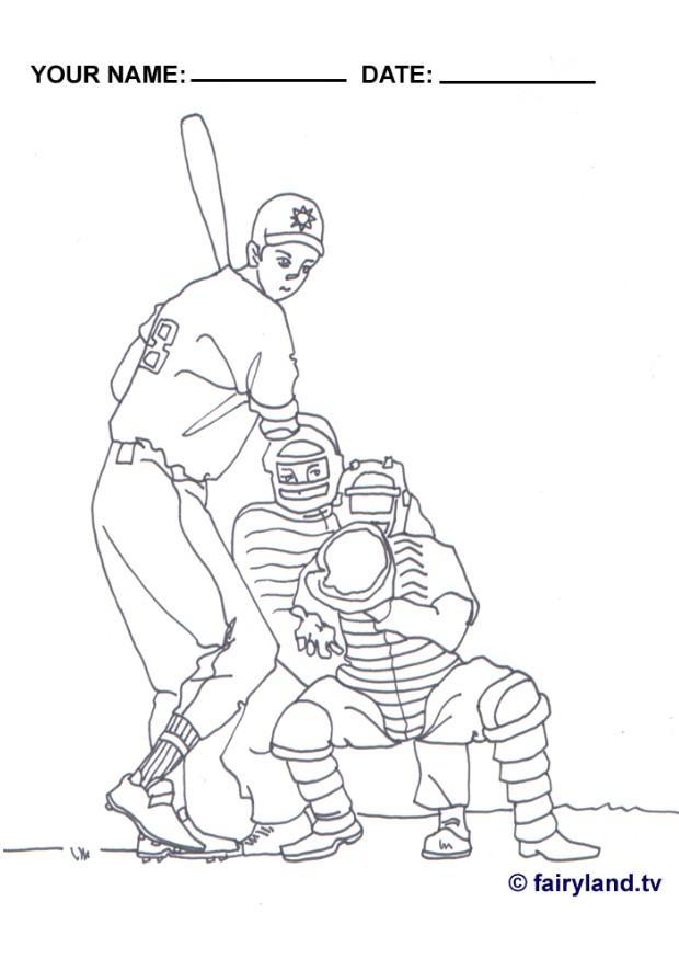 beisbol Dibujo para colorear beisbol