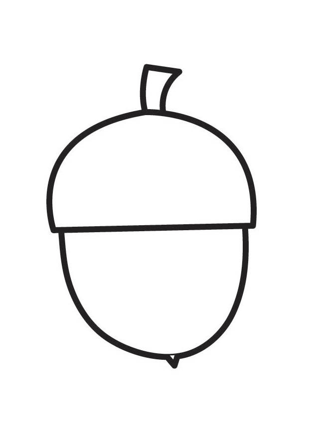 Dibujo para colorear bellota