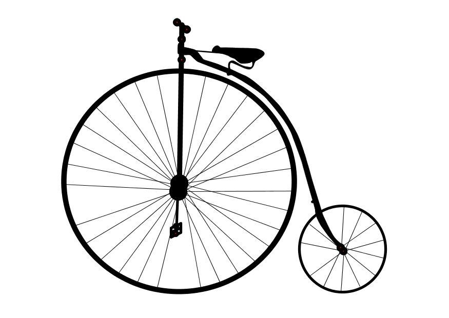 Dibujo para colorear bicicleta antigua