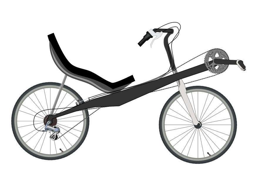 bicicleta reclinable Dibujo para colorear bicicleta reclinable