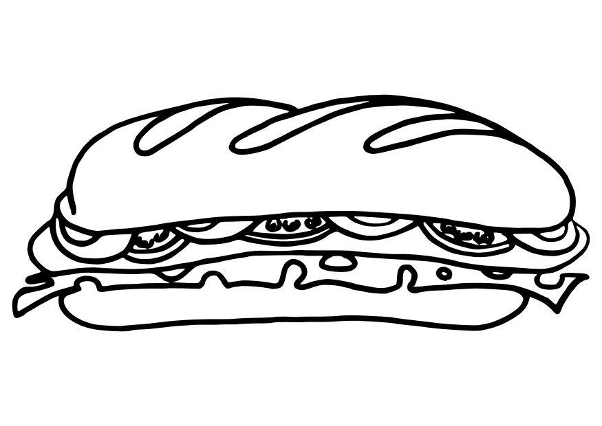 bocadillo Dibujo para colorear bocadillo