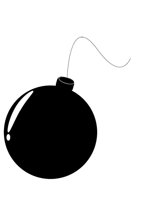 bomba Dibujo para colorear bomba