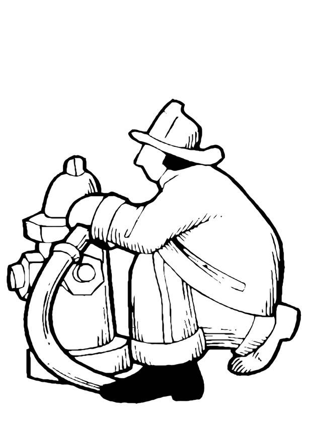 bombero Dibujo para colorear bombero
