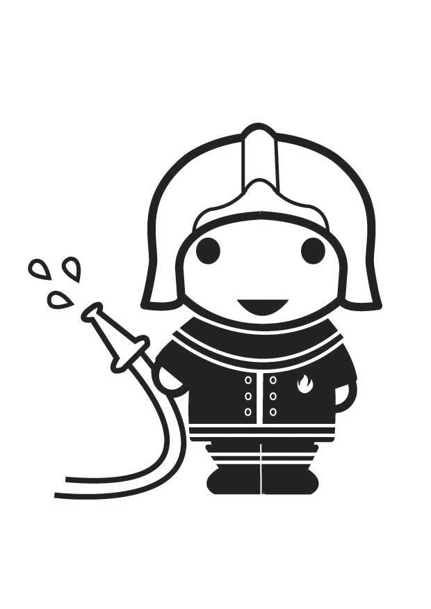 bombero Dibujo para colorear bombero
