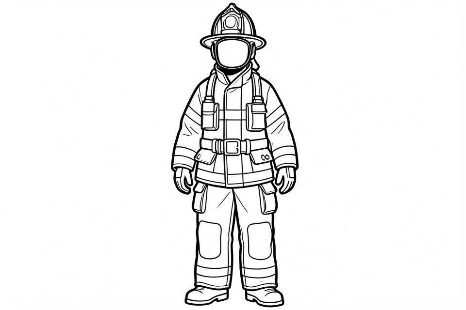 bombero Dibujo para colorear bombero