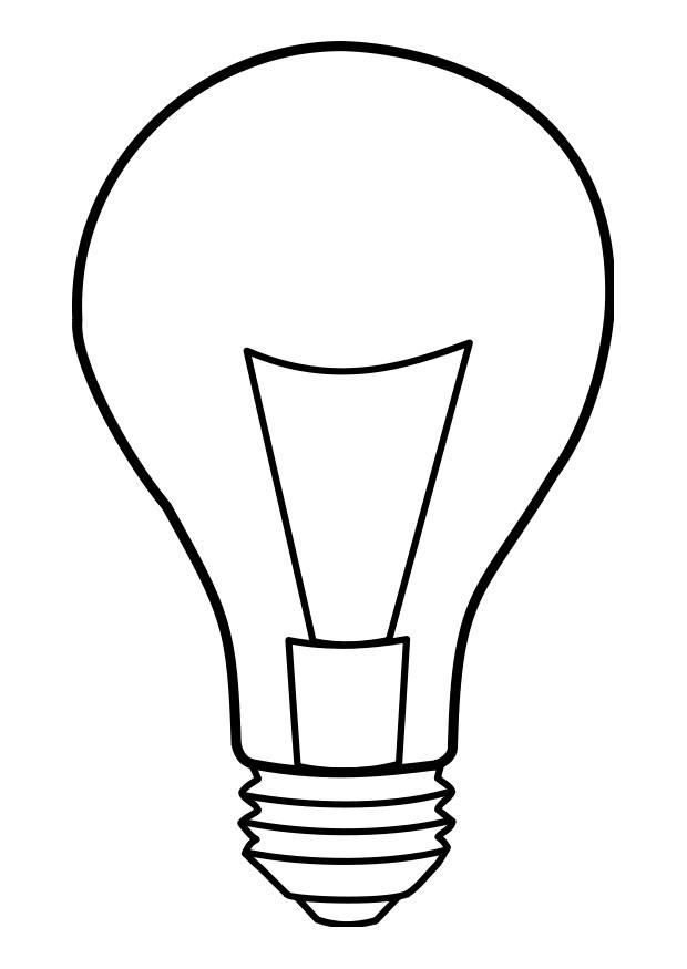 bombilla Dibujo para colorear bombilla