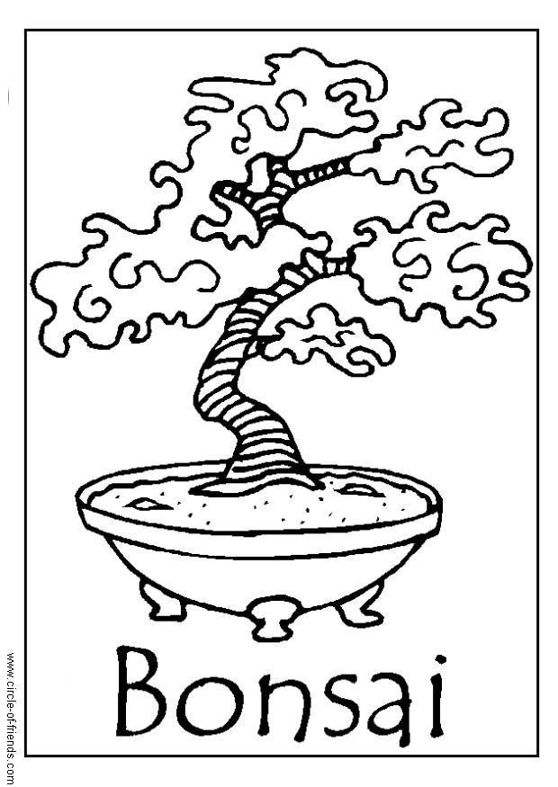 bonsai Dibujo para colorear bonsai