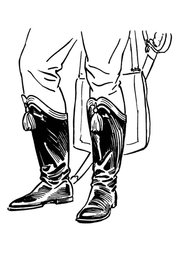 botas Dibujo para colorear botas