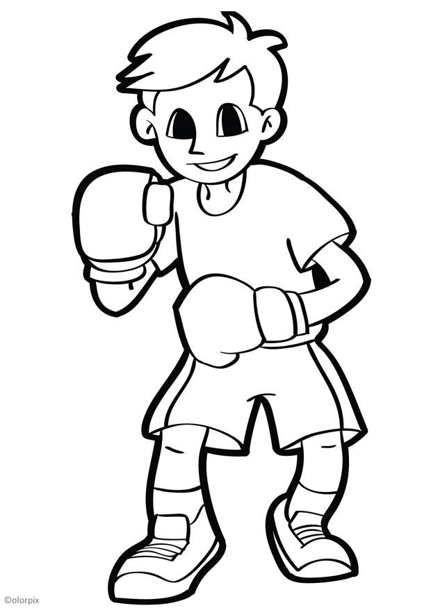 boxear Dibujo para colorear boxear