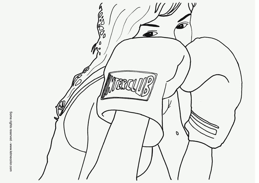 boxear Dibujo para colorear boxear