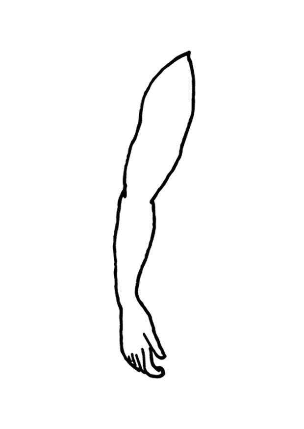 brazo Dibujo para colorear brazo