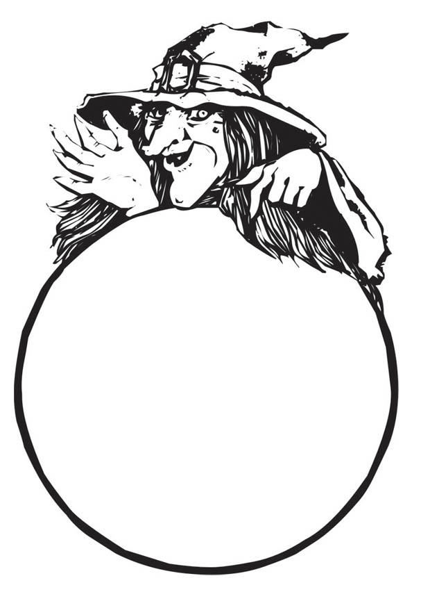 bruja Dibujo para colorear bruja