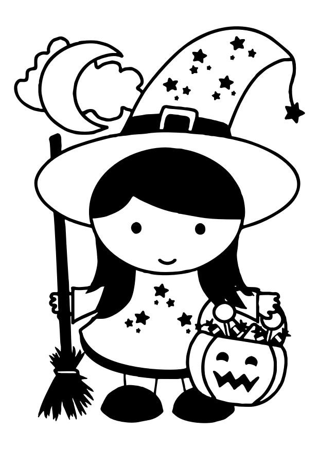 bruja Dibujo para colorear bruja