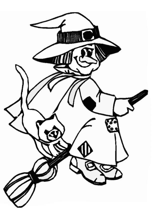 bruja Dibujo para colorear bruja