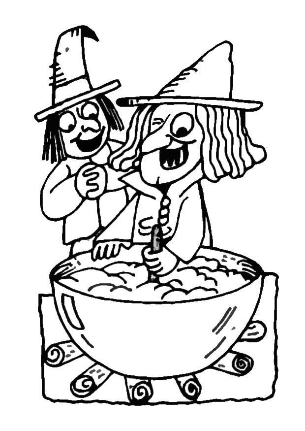 bruja Dibujo para colorear bruja