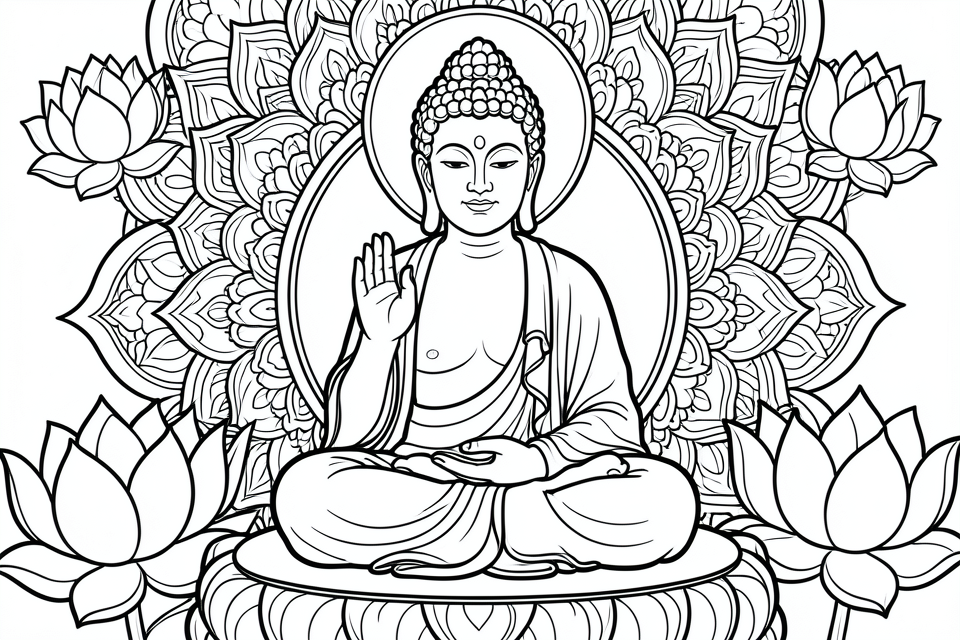 buda akshobya Dibujo para colorear buda akshobya
