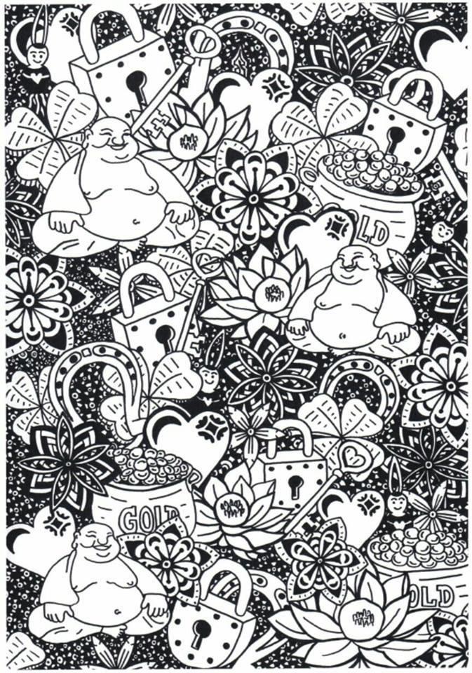 buda trae prosperidad Dibujo para colorear buda trae prosperidad