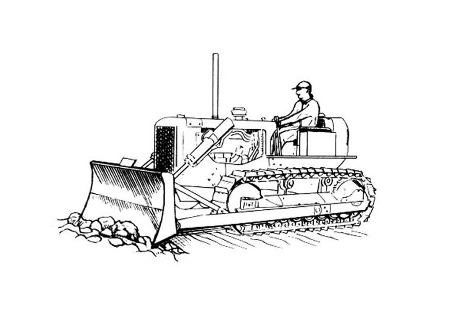 Dibujo para colorear bulldozer