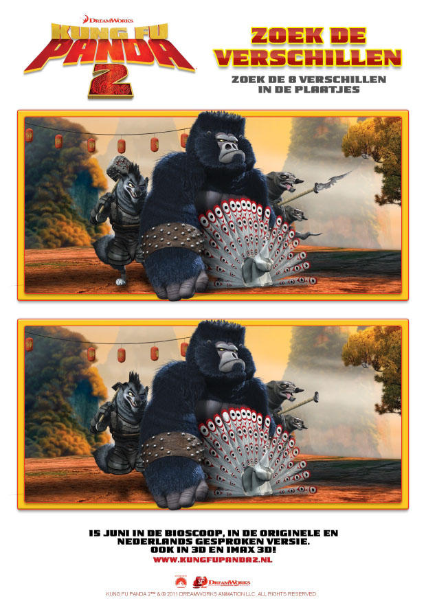 busca la diferencia - kung fu panda 2 Imagen busca la diferencia - kung fu panda 2