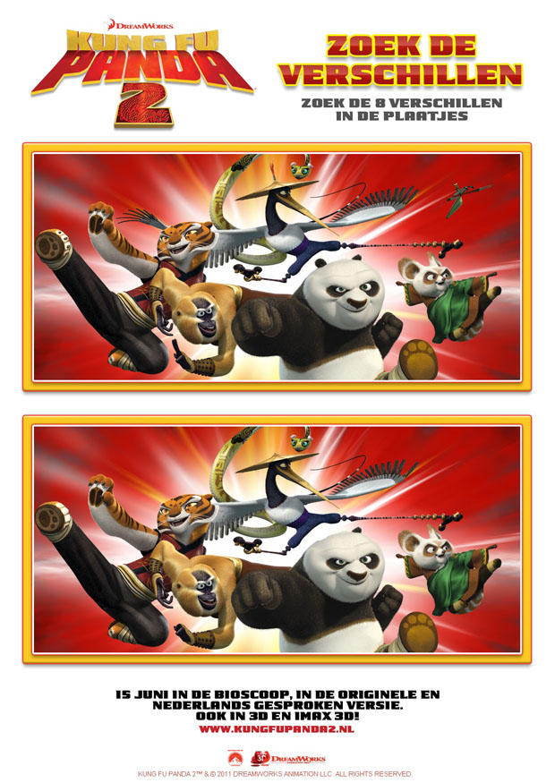 busca la diferencia - kung fu panda 2 Imagen busca la diferencia - kung fu panda 2